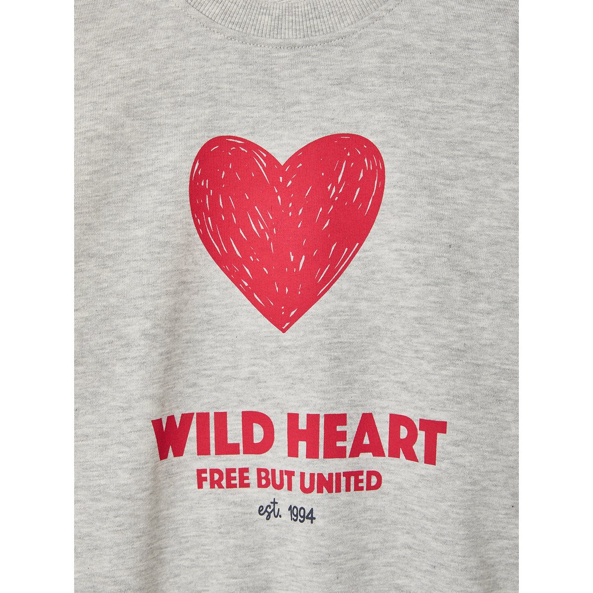 Sweat col rond manches longues gris chiné, VERTBAUDET