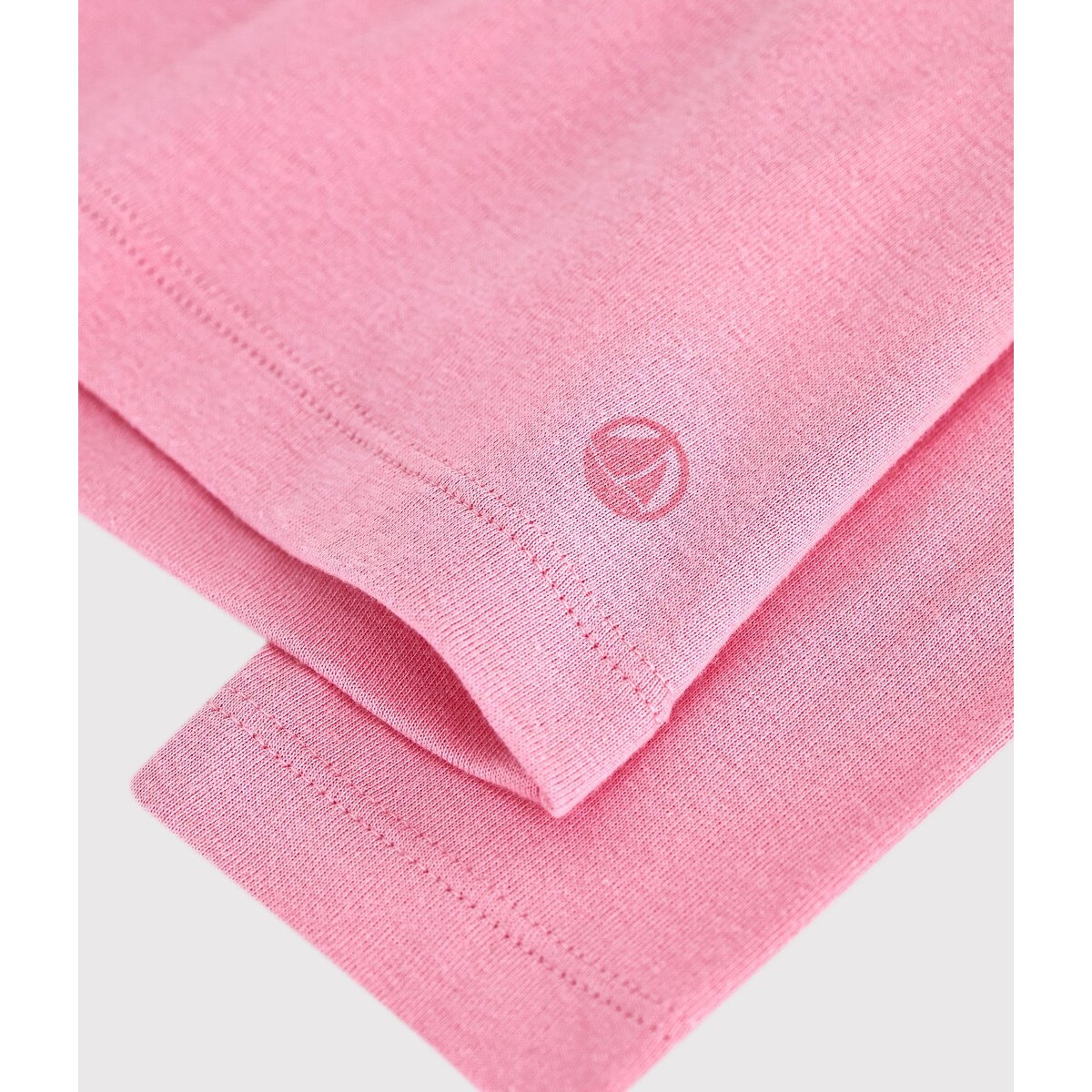 Ruffled Collar Long Sleeve T-Shirt pink, PETIT BATEAU