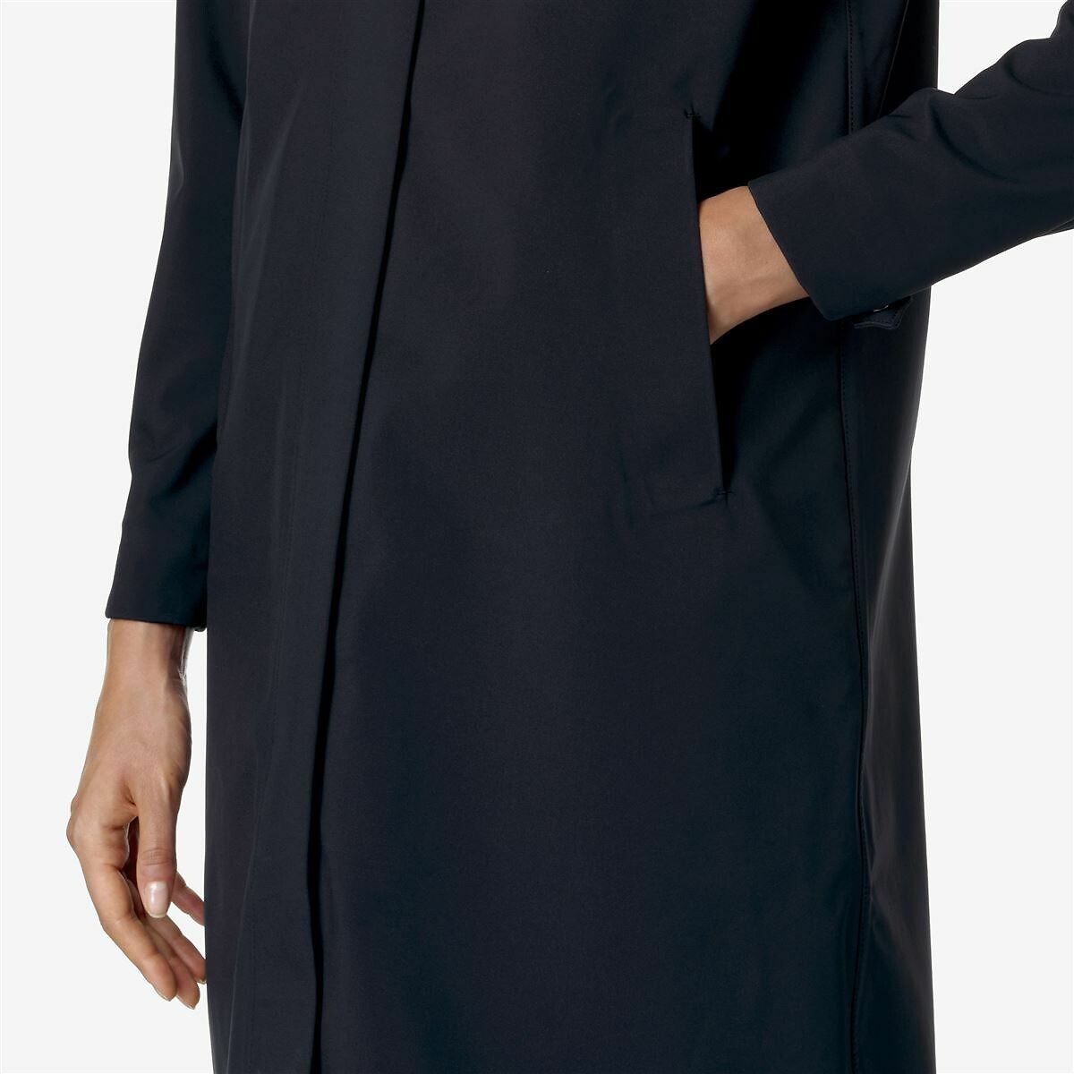 Sondre Bonded Long Trench Coat navy blue, K-WAY