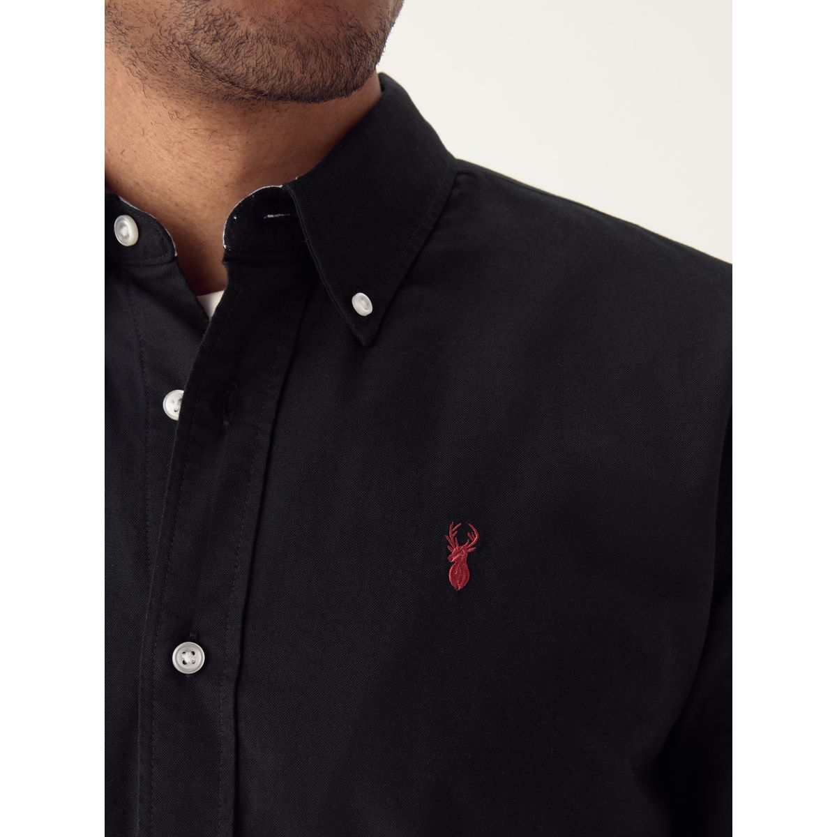 Chemise oxford à manches courtes noir, NEXT