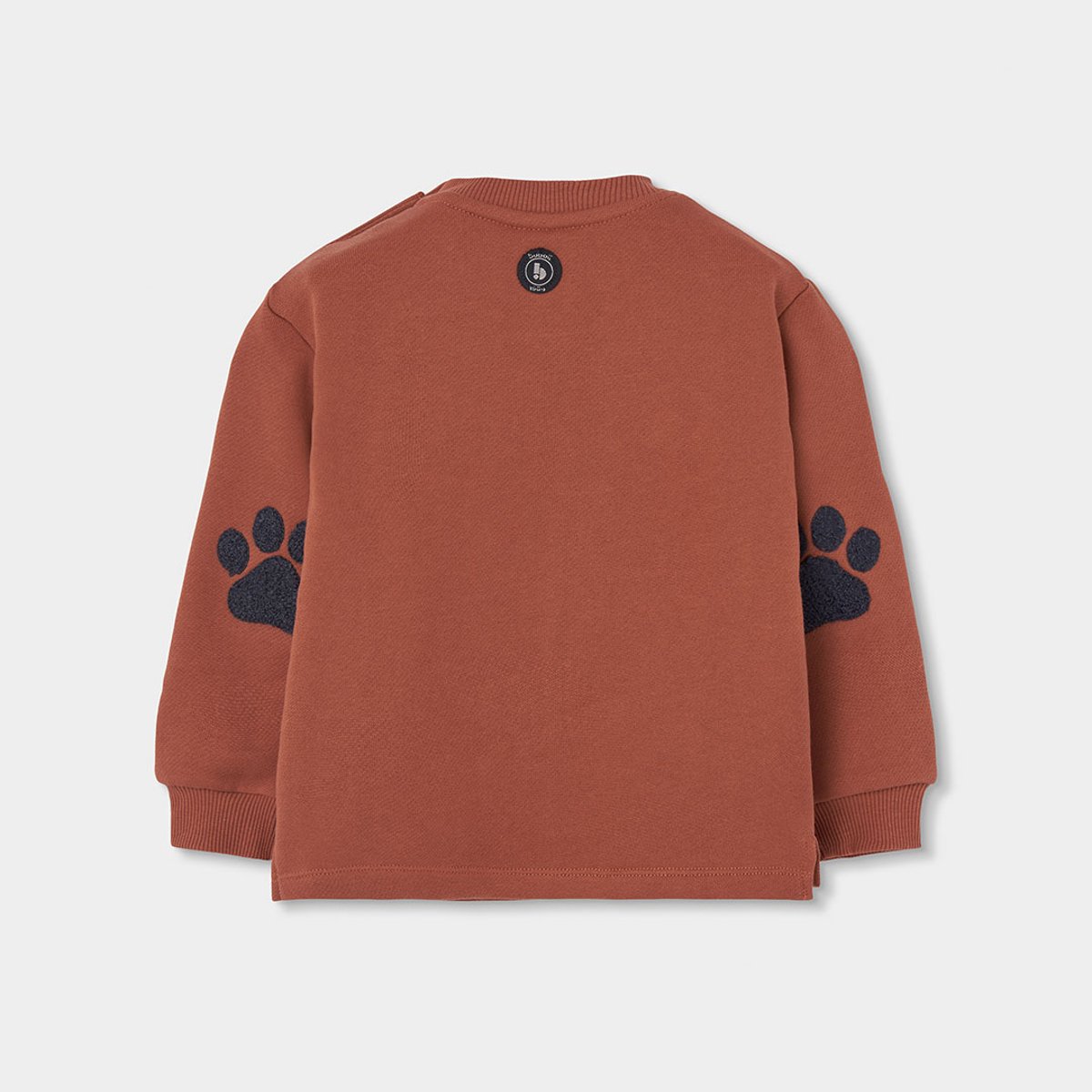 Sweat-shirt garçon en molleton imprimé ours marron, BOBOLI
