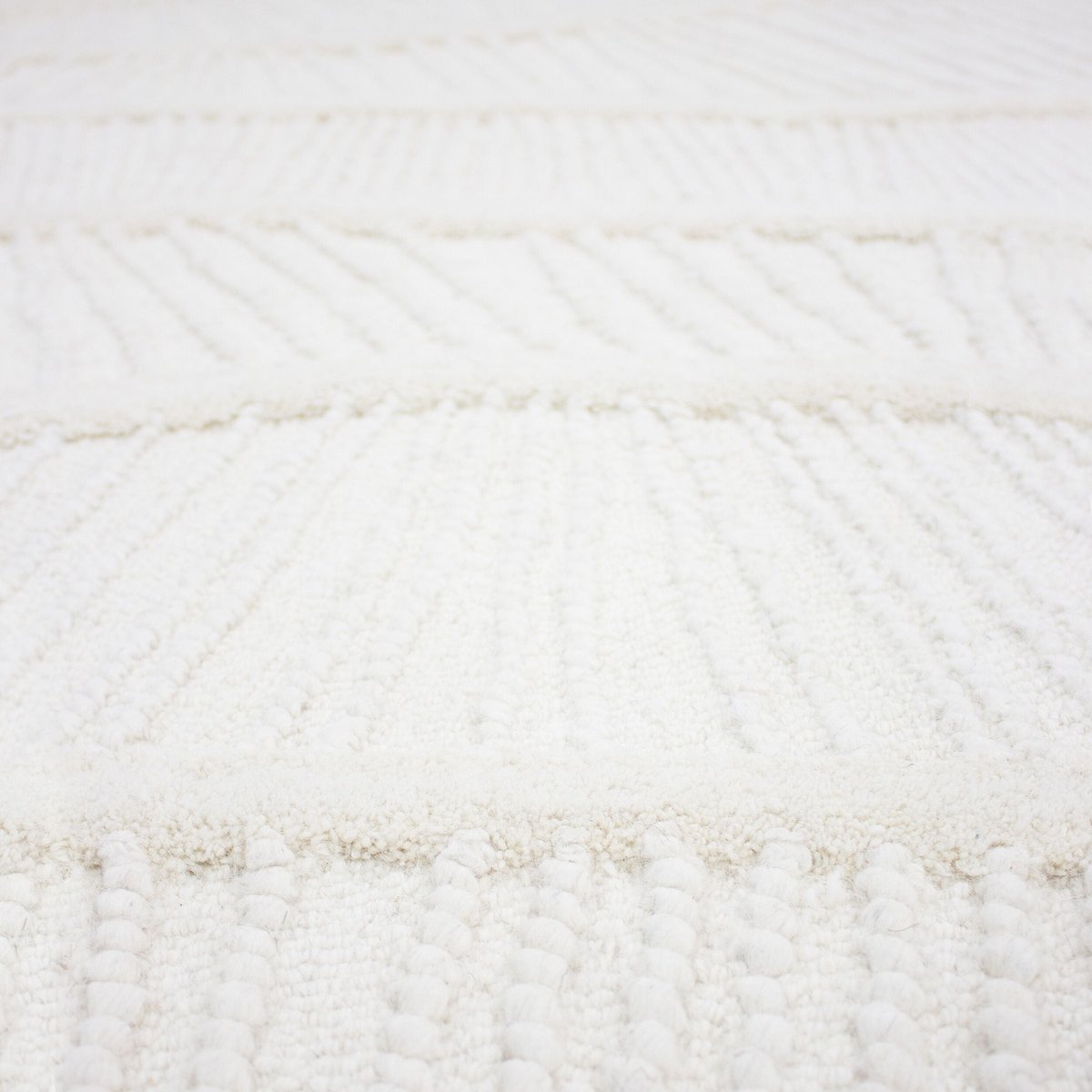 Tapis en laine de couloir VAGUES blanc, FLAIR RUGS