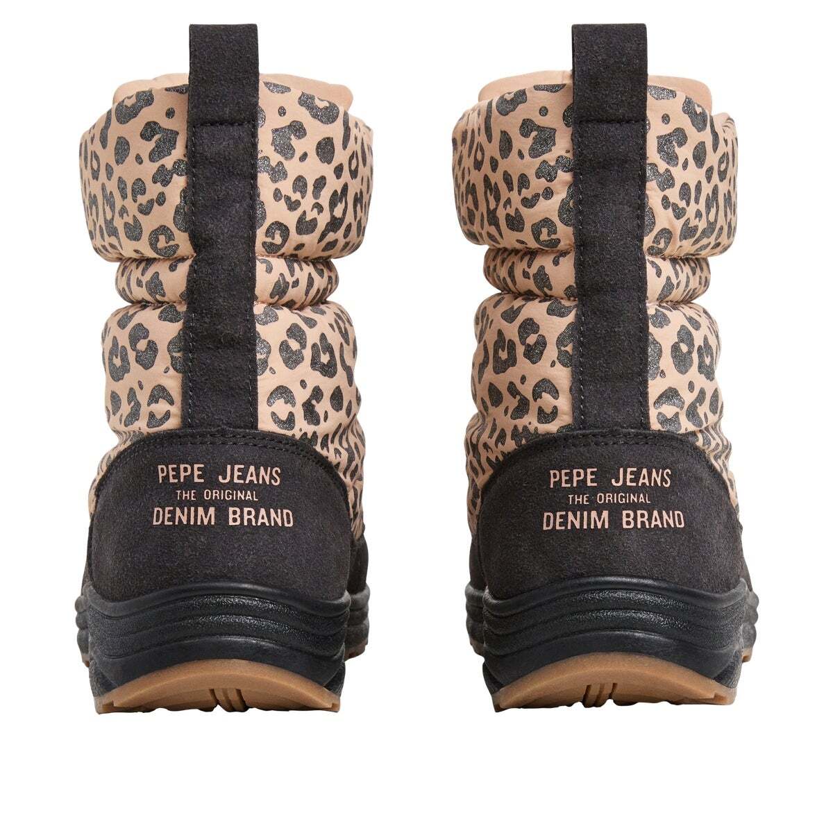 Bottines Après-Ski À Imprimé Animal beige champagne, PEPE JEANS
