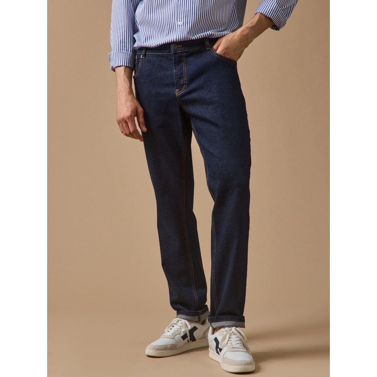 Jean regular  coton biologique denim brut, CYRILLUS