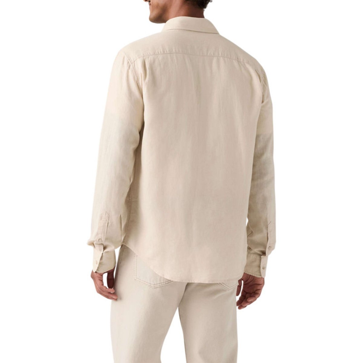 Chemise en coton beige à coupe droite pourvue d'un col à revers beige, LEVI'S