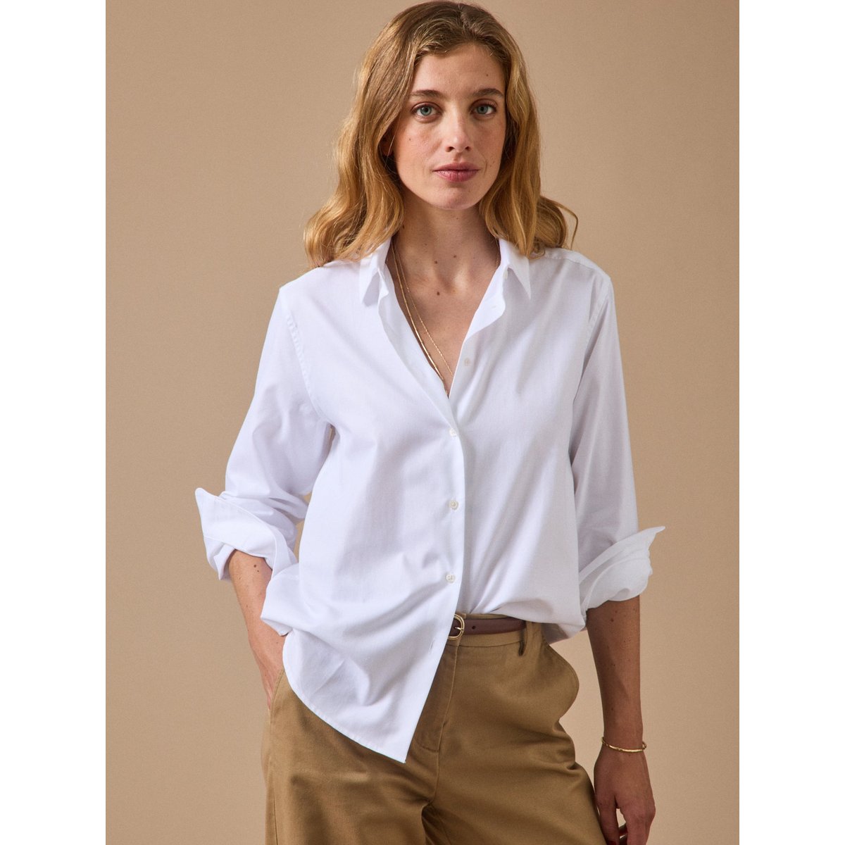 Chemise oxford - Coupe Gaby blanc, CYRILLUS