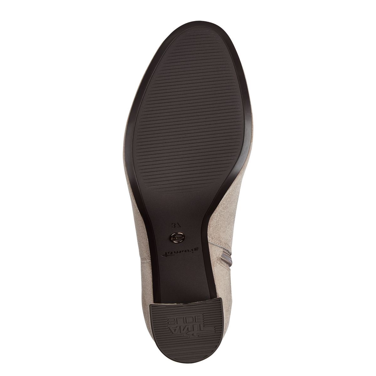 Bottes talon bloc marron taupe, TAMARIS