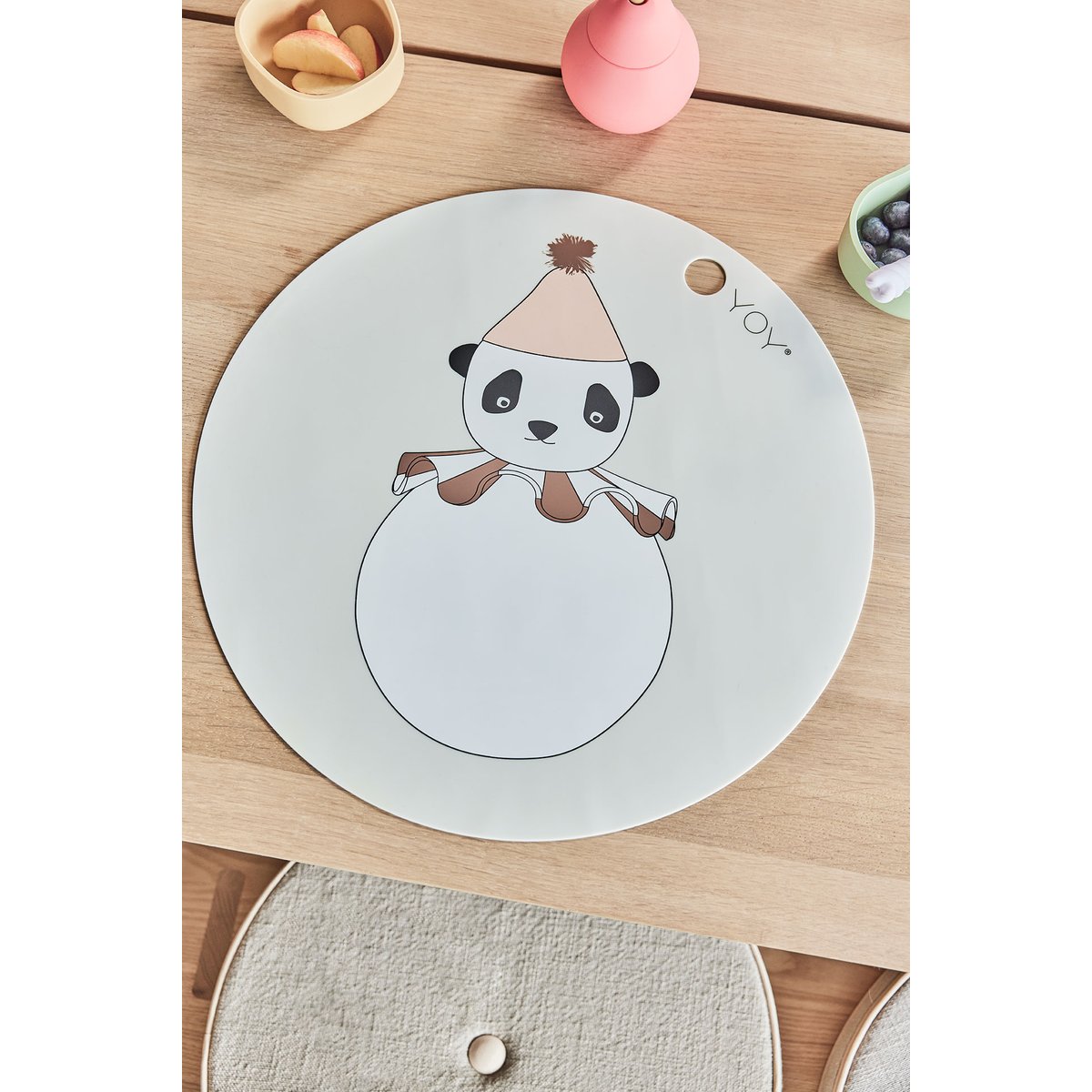 Set de table en silicone à thème animalier MINI blanc, OYOY LIVING DESIGN