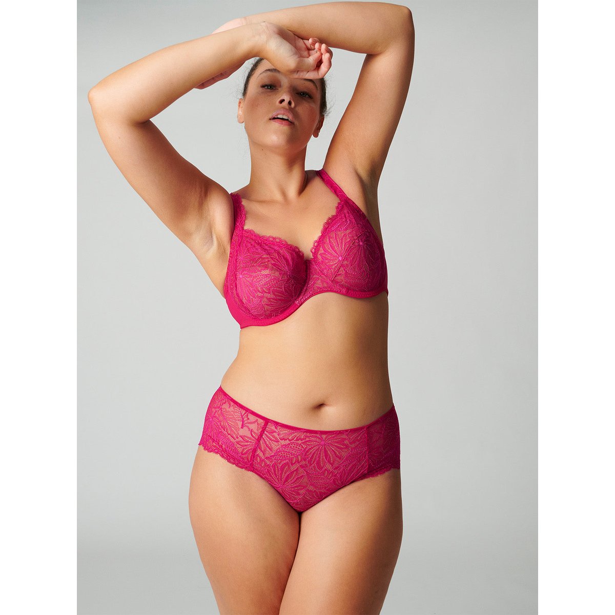 Soutien-gorge avec armature decollete carre, EXOTICA rose, SIMONE PERELE