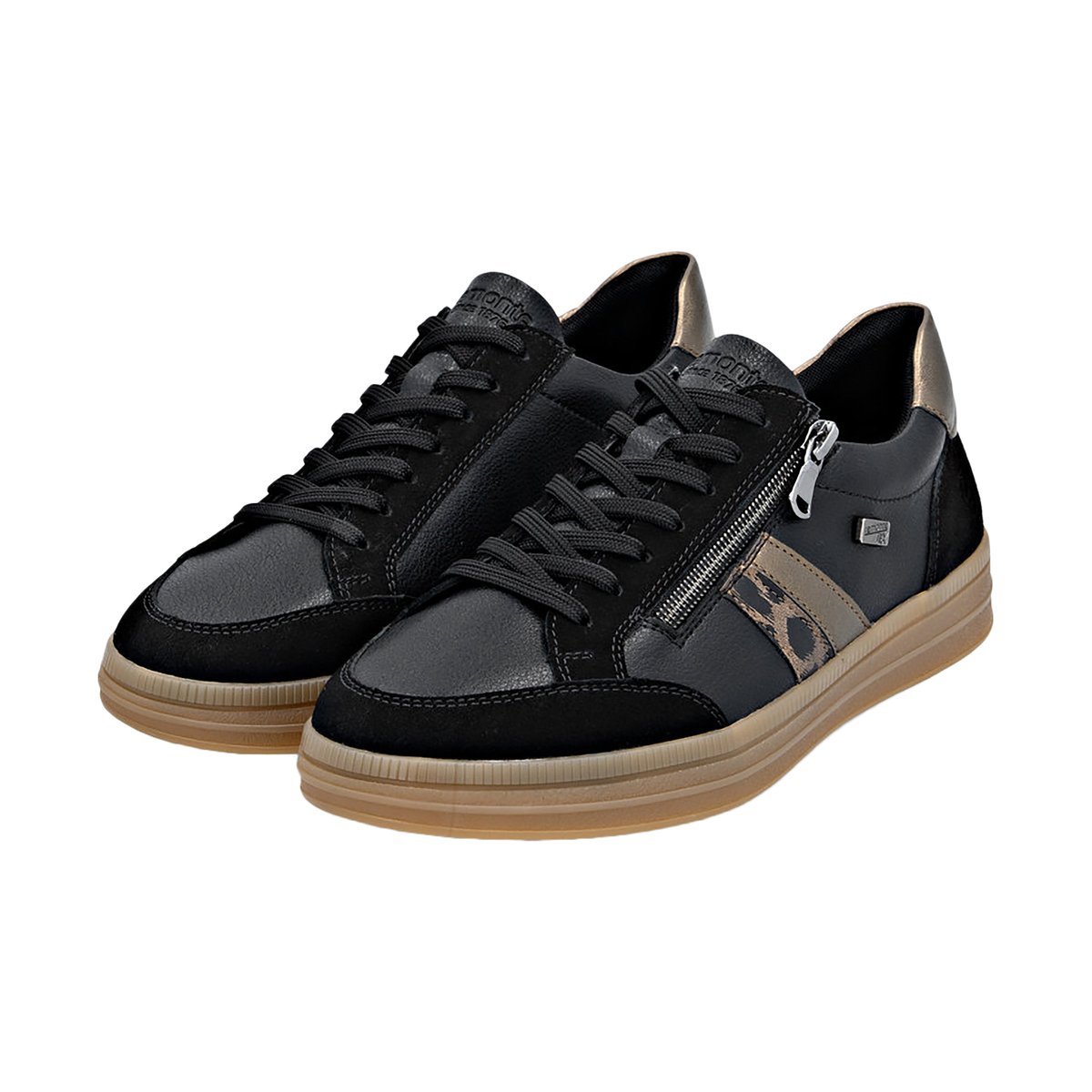 Basket Basse Cuir Rock noir comb, REMONTE