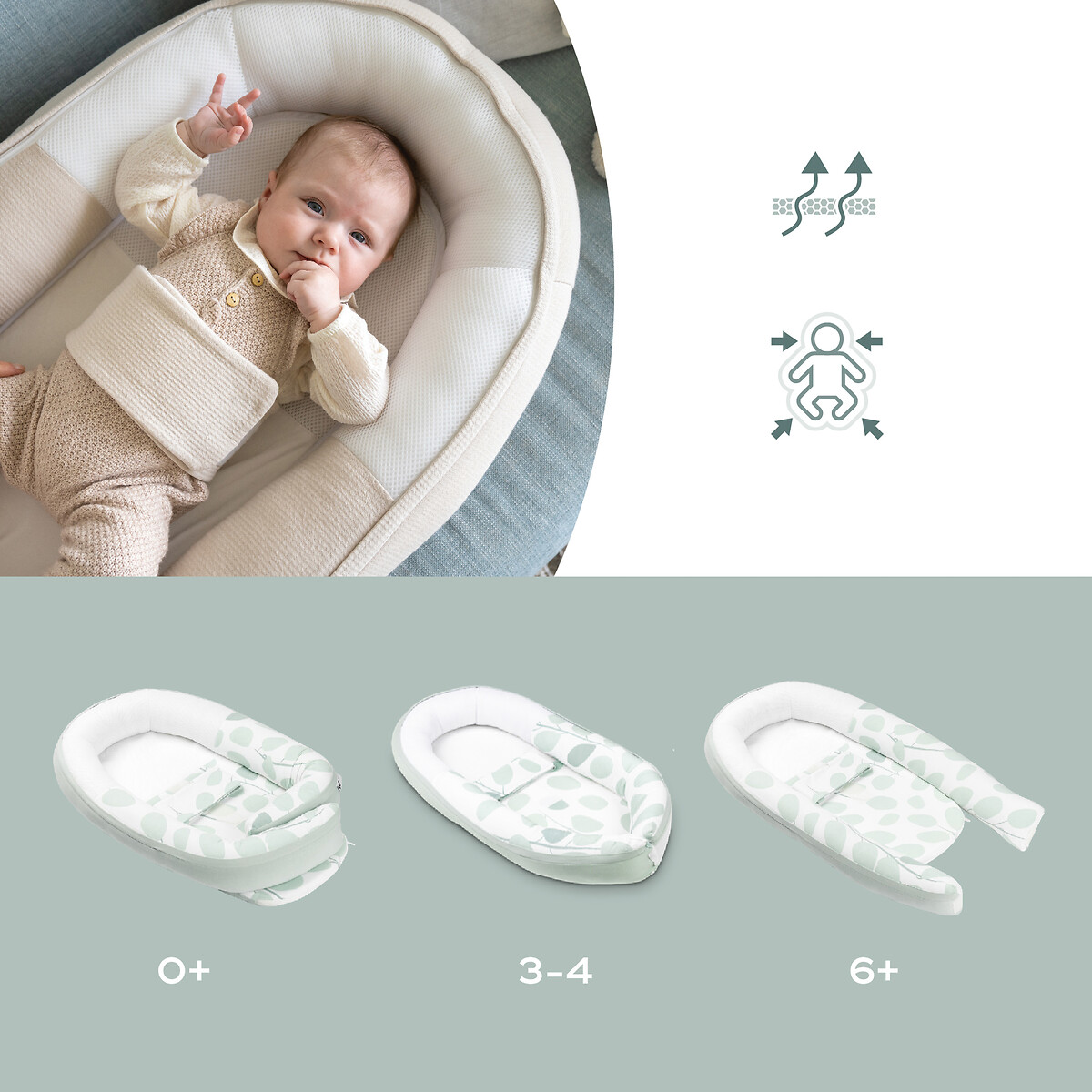 Reductor de cama Cocoon Doomoo beige , BABYMOOV