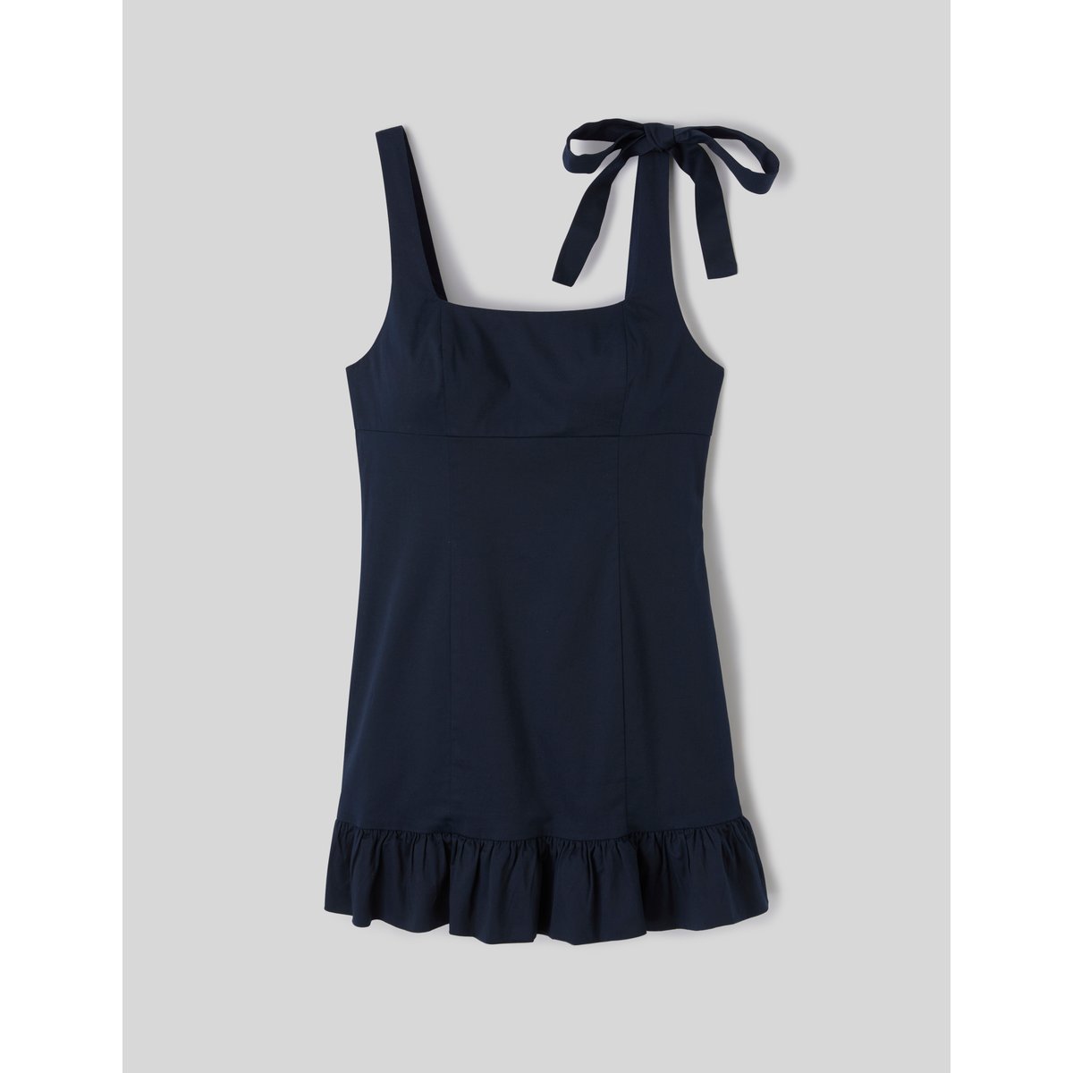 Robe courte à volants bleu foncé, BZB