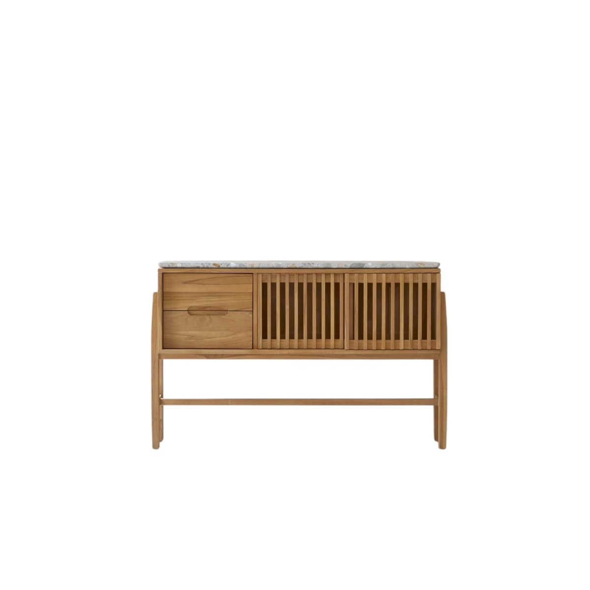 Console en Teck massif, ISAURE naturel, TIKAMOON