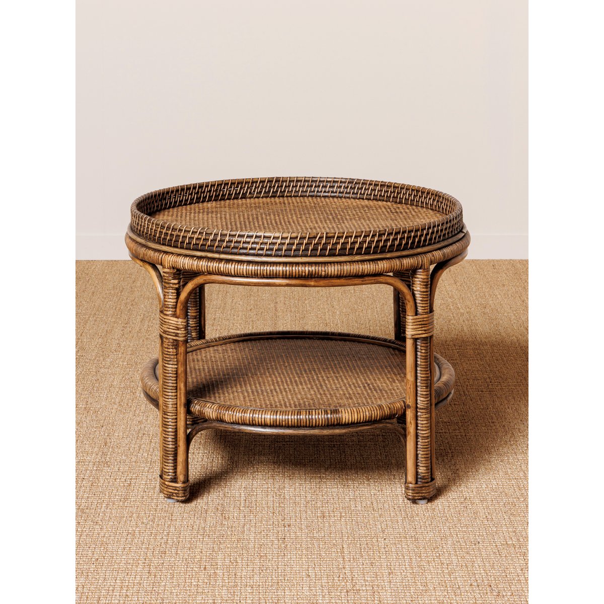 Table basse ronde en rotin VERACRUZ marron, CHEHOMA