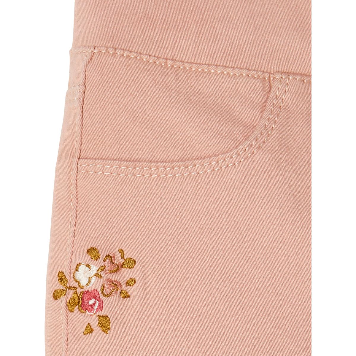 Tregging brodé MorphologiK Fin rose poudré, VERTBAUDET
