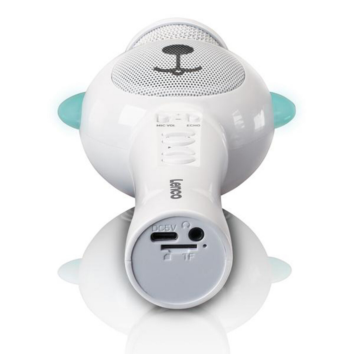 Microfone sem fios com coluna Bluetooth , da Lenco branco, LENCO