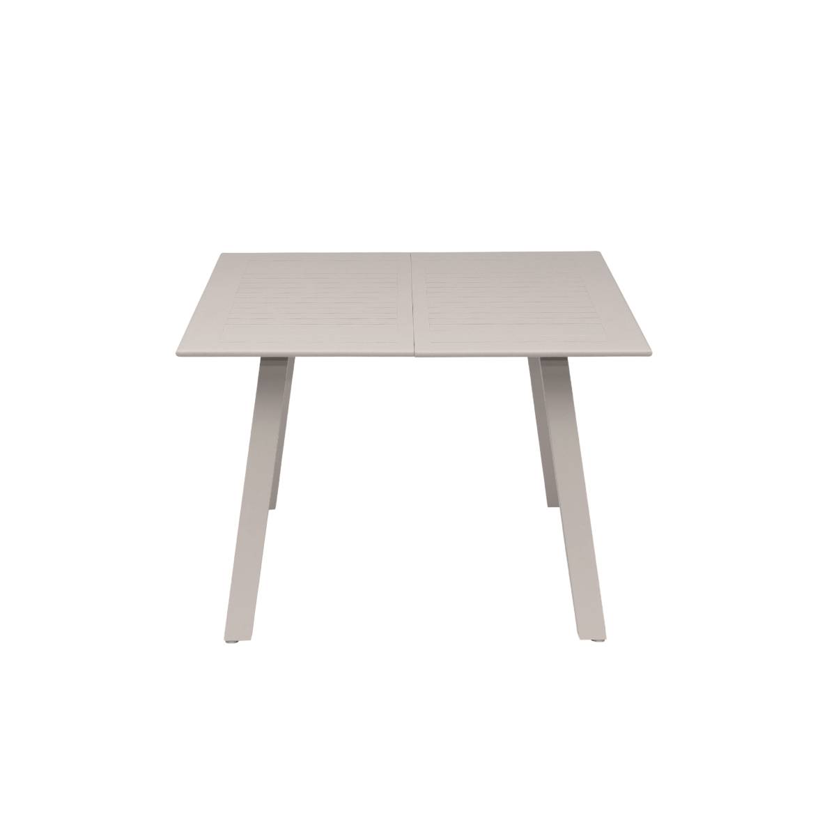 Table de jardin en aluminium carrée KAÏA marron, MADE IN MEUBLES