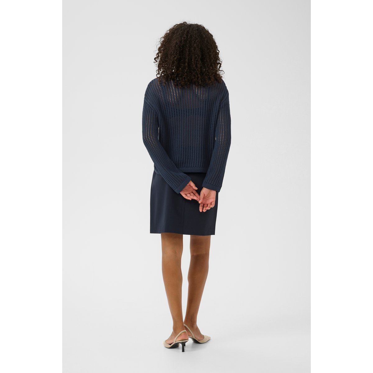 Knitted pullover bleu midnight marine, KAFFE