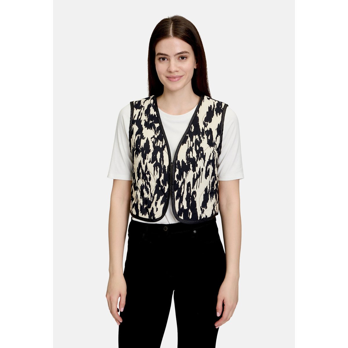 Gilet réversible sans manches noir/blanc, BETTY BARCLAY