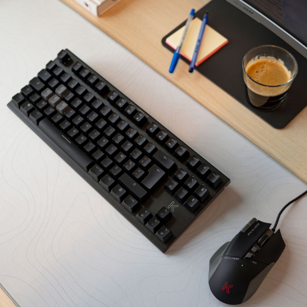 Clavier gamer sans fil K10 TKL couleur unique, SKILLKORP