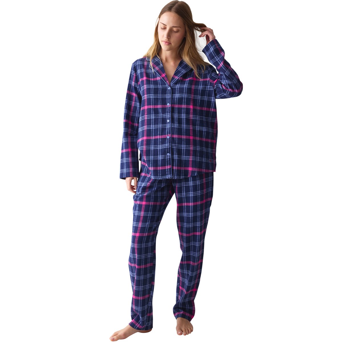 Pyjama pantalon chemise BOYFRIEND bleu, TRIUMPH