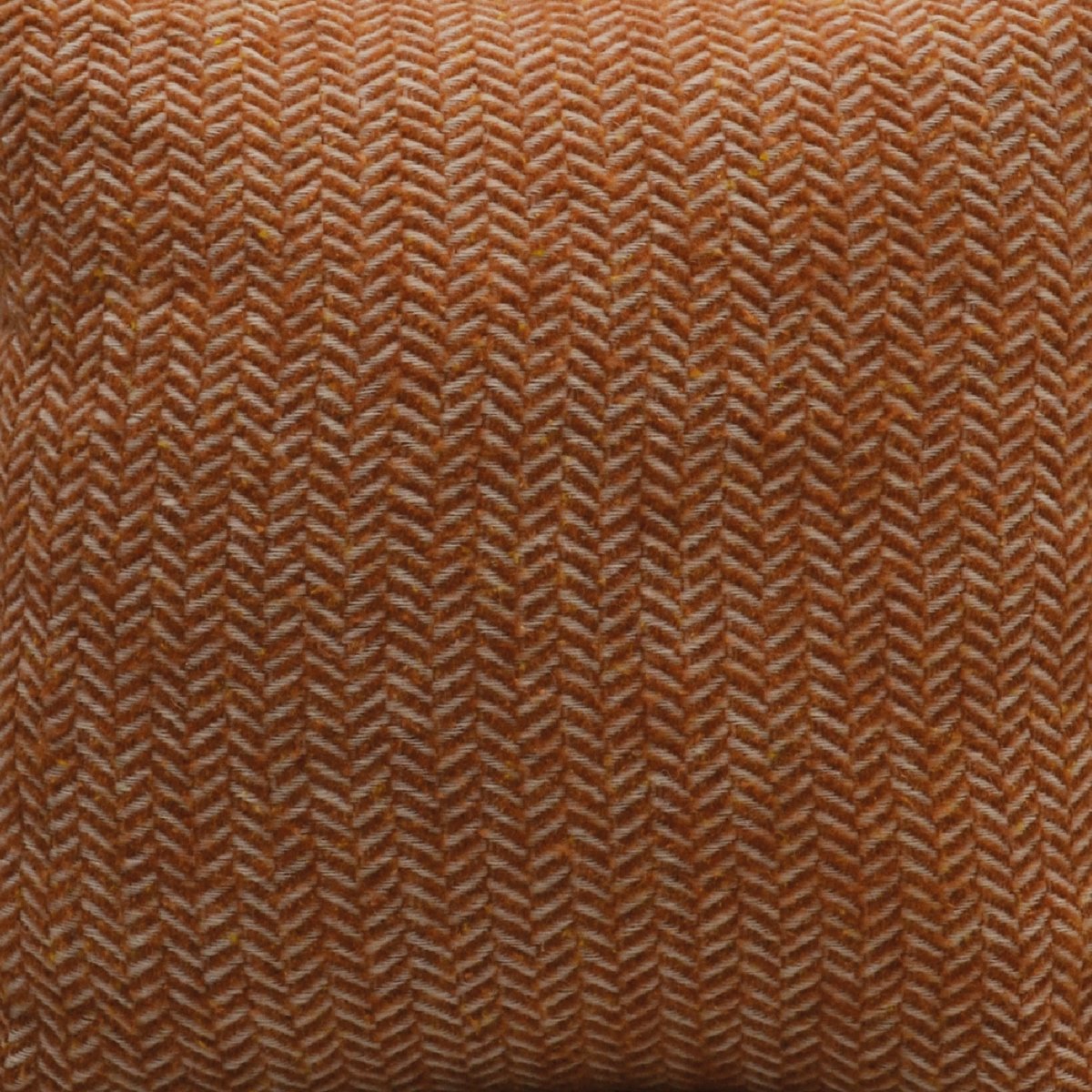 Housse de coussin en laine avec motif chevron marron brun, TOISON D OR
