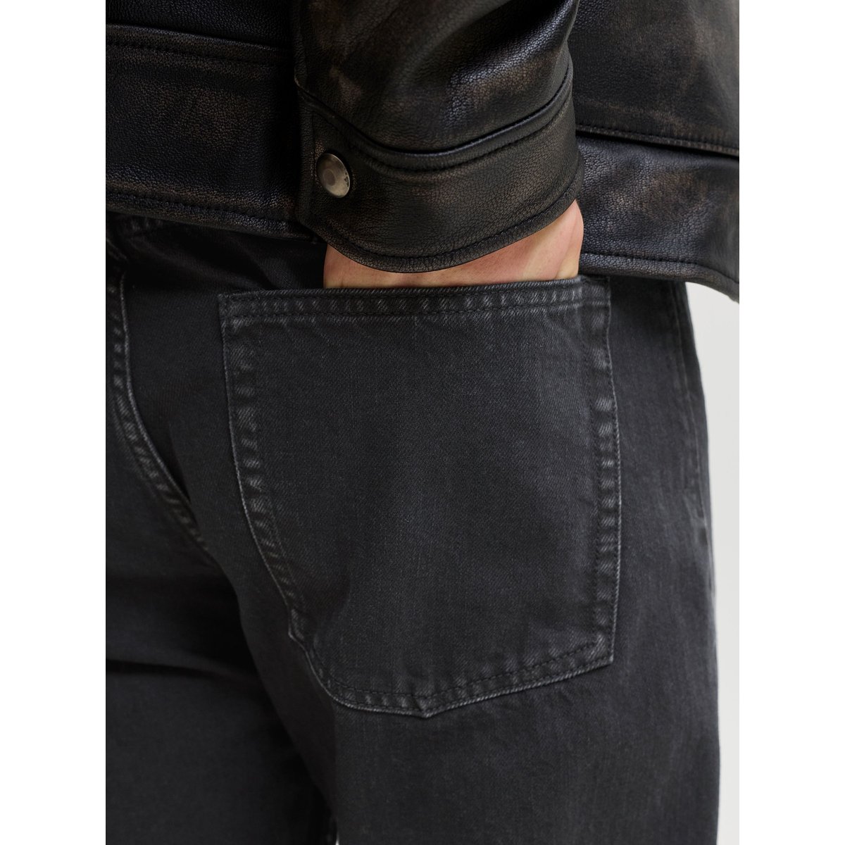 Jean À Coupe Large black denim, JACK & JONES