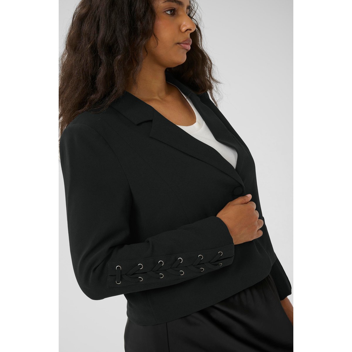 Blazer noir black deep, KAFFE CURVE
