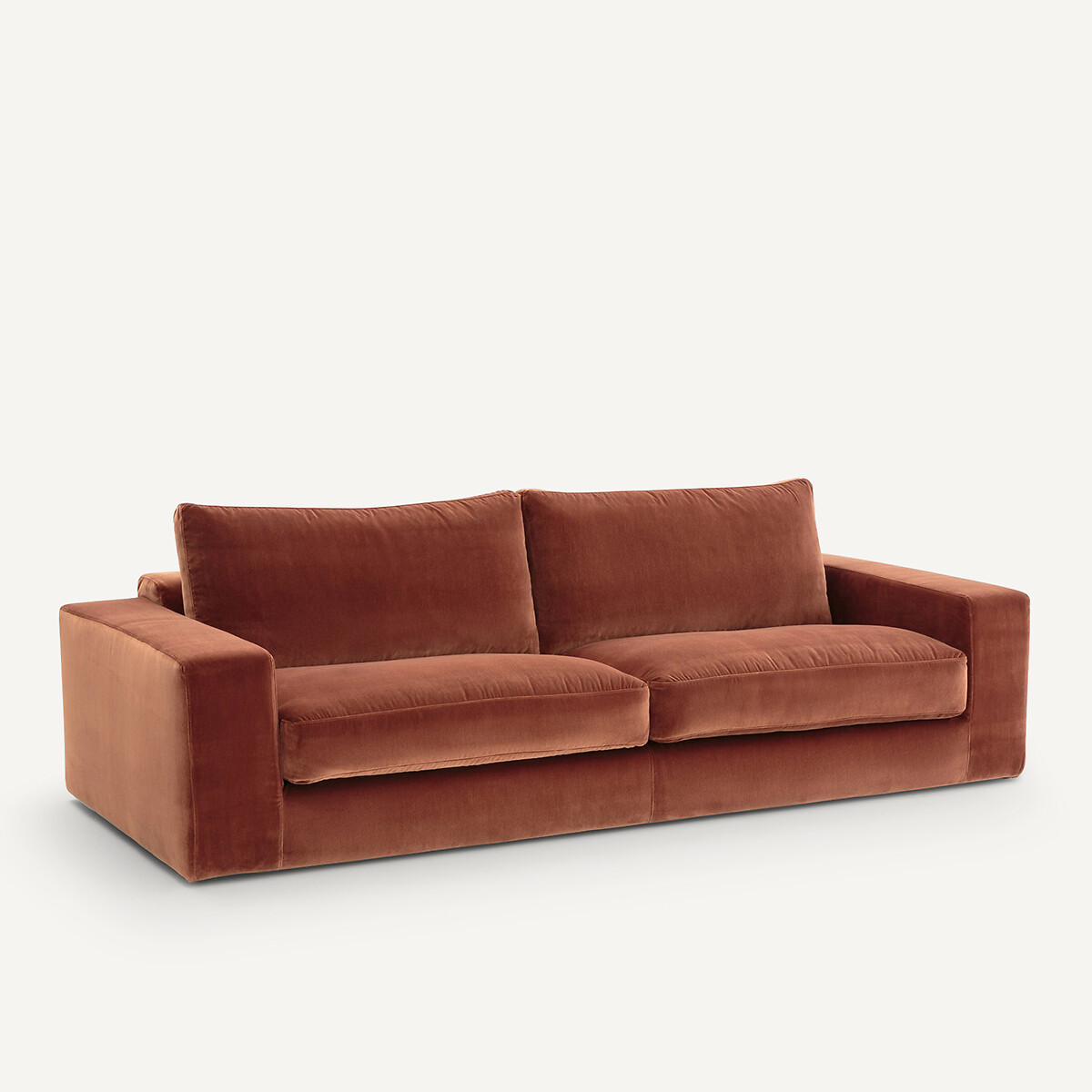 Sofa 3- of 4-zits, fluweel, Skander terracotta, AM.PM