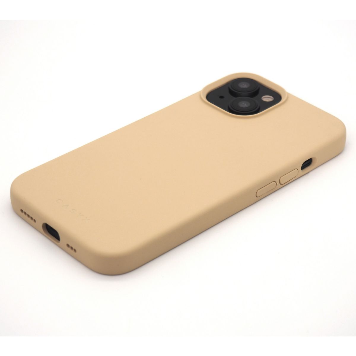 Coque iPhone 15 Plus Magsafe sillicone Beige couleur unique, CASYX