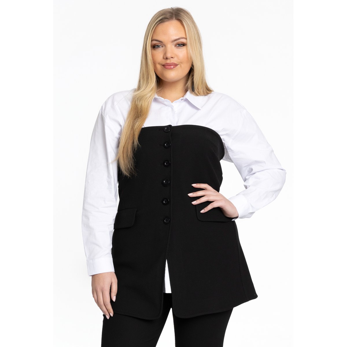 Top Avec des boutons noir, YOEK