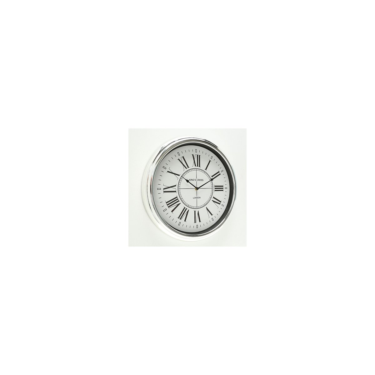 Horloge Ronde Chiffres Romains Plastique Argenté argent, WADIGA