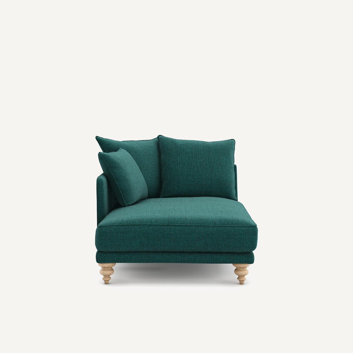 Méridienne en toile jaspée, LAZARE vert de minuit, AM.PM