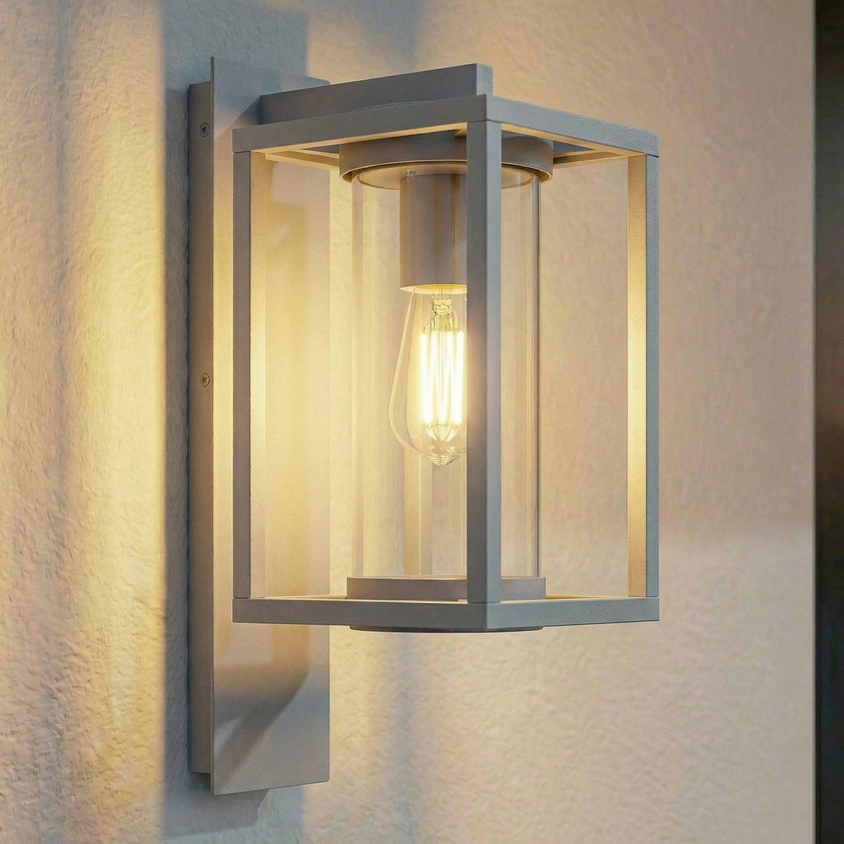 Applique extérieure en aluminium moderne gris, LUCANDE