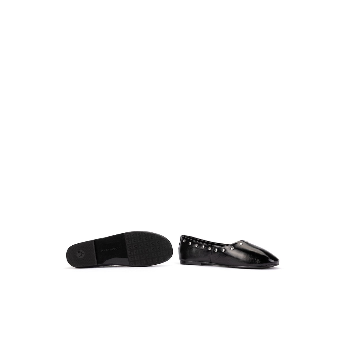 Ballerines cuir Bellucci black, MARTINELLI