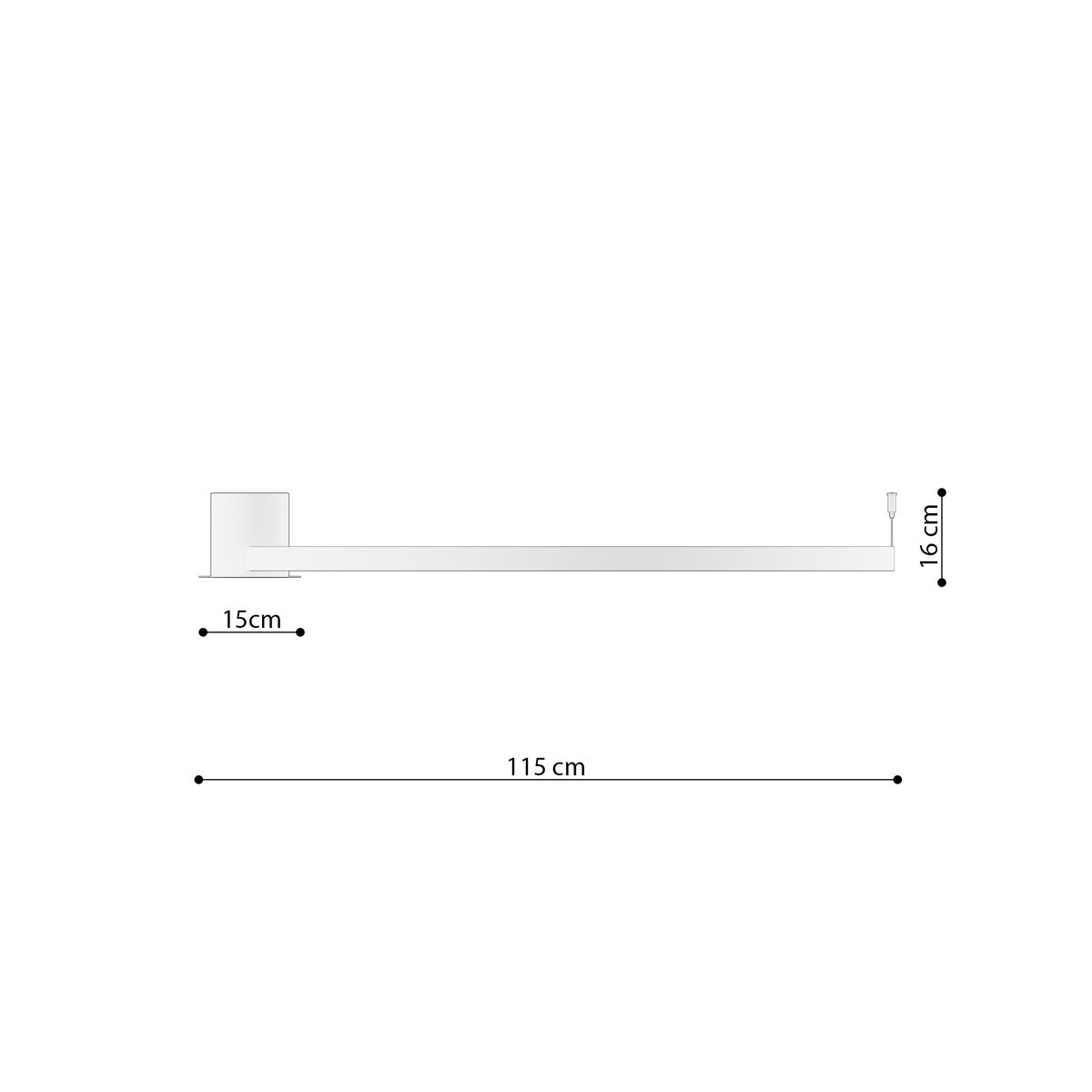 Plafonnier Aluminium Noir LED 1 Rio noir, EDEN