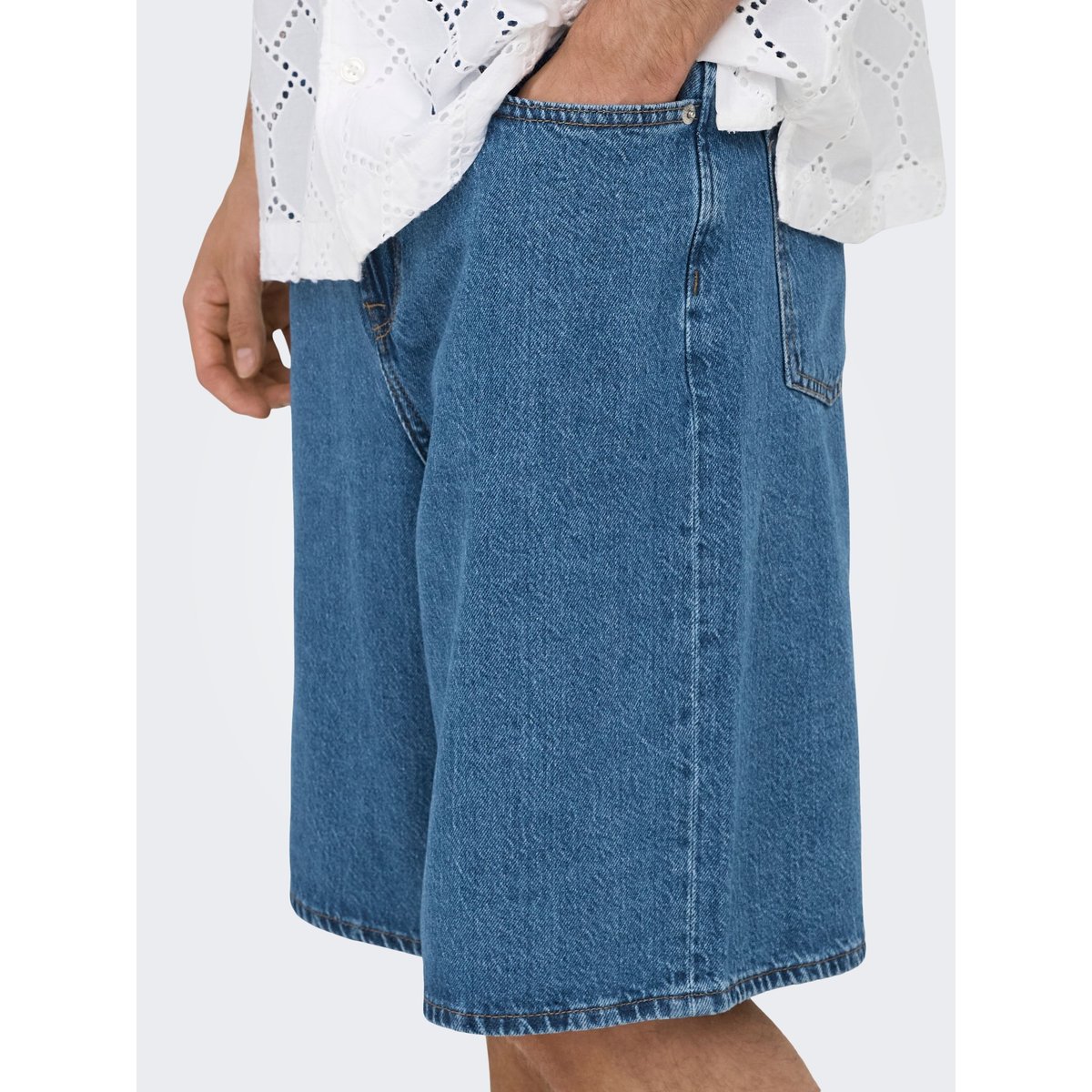 Short En Denim medium blue denim 1, ONLY & SONS