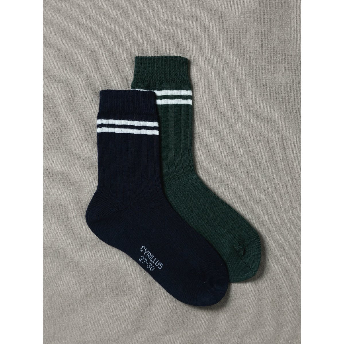 Lot 2 paires de chaussettes vert, CYRILLUS