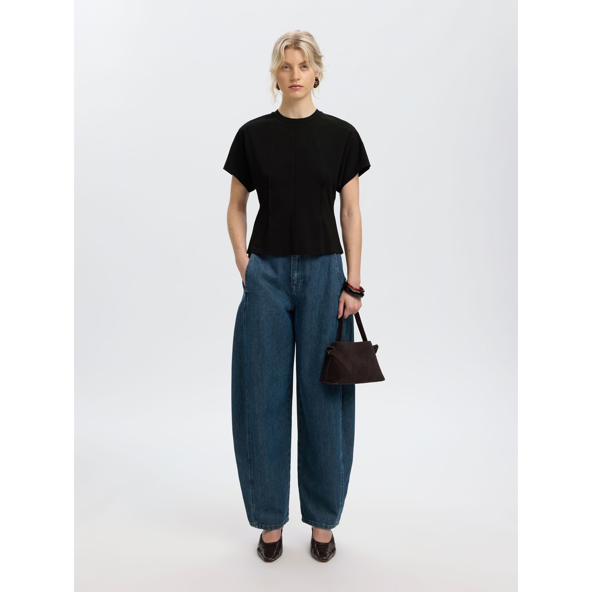 T-Shirt noir - black1, SELECTED