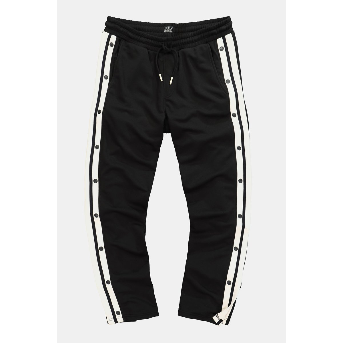 Pantalon en molleton, taille élastique noir, STHUGE