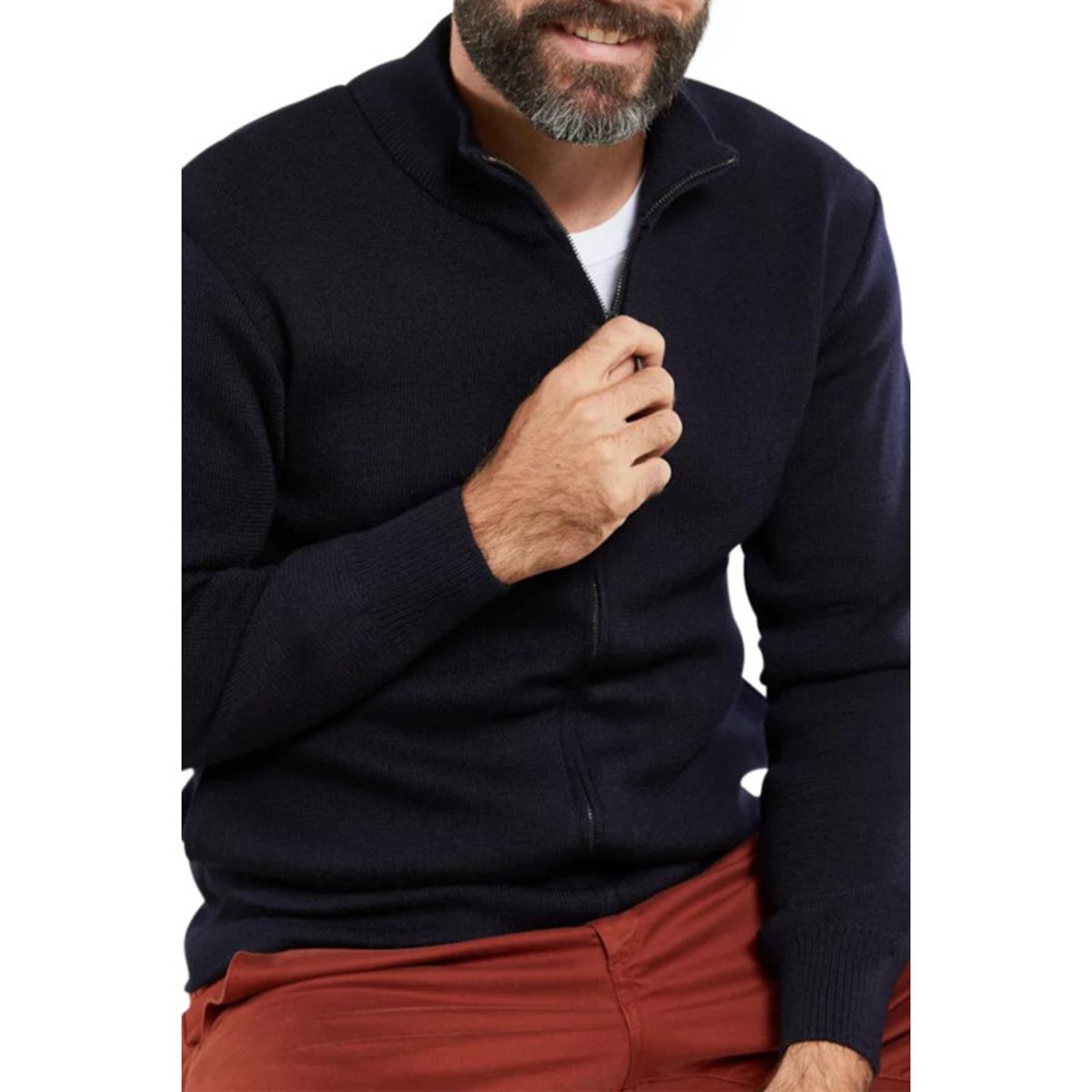 Cardigan en laine PLOUESCAT navire, ARMOR-LUX