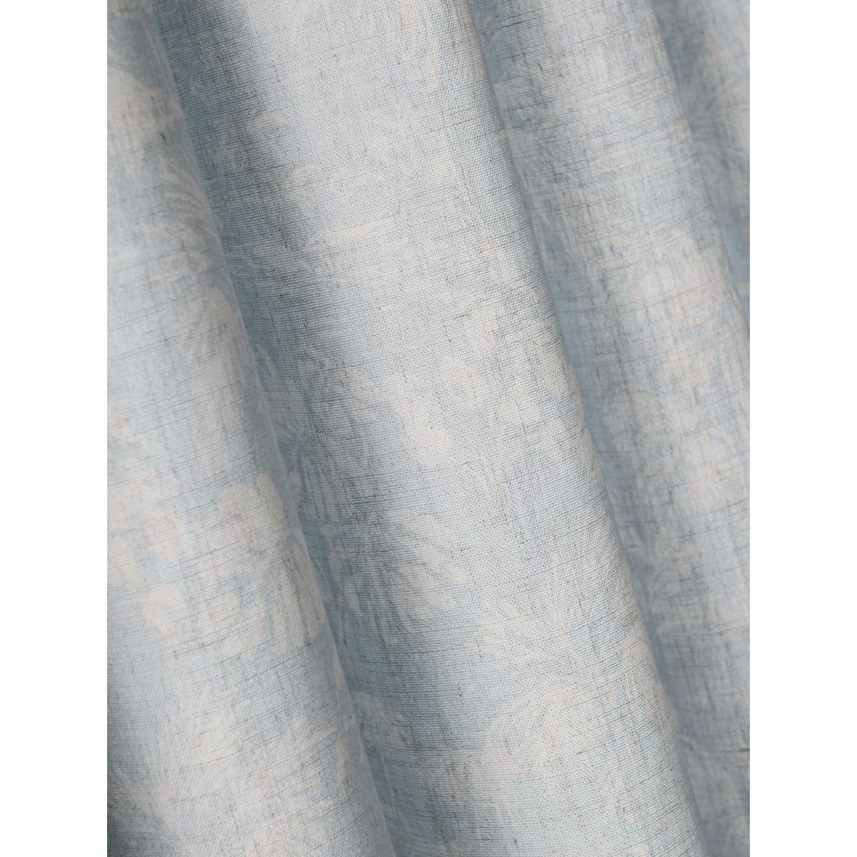 Rideaux doublés aspect lin à plis et toile bleu, NEXT