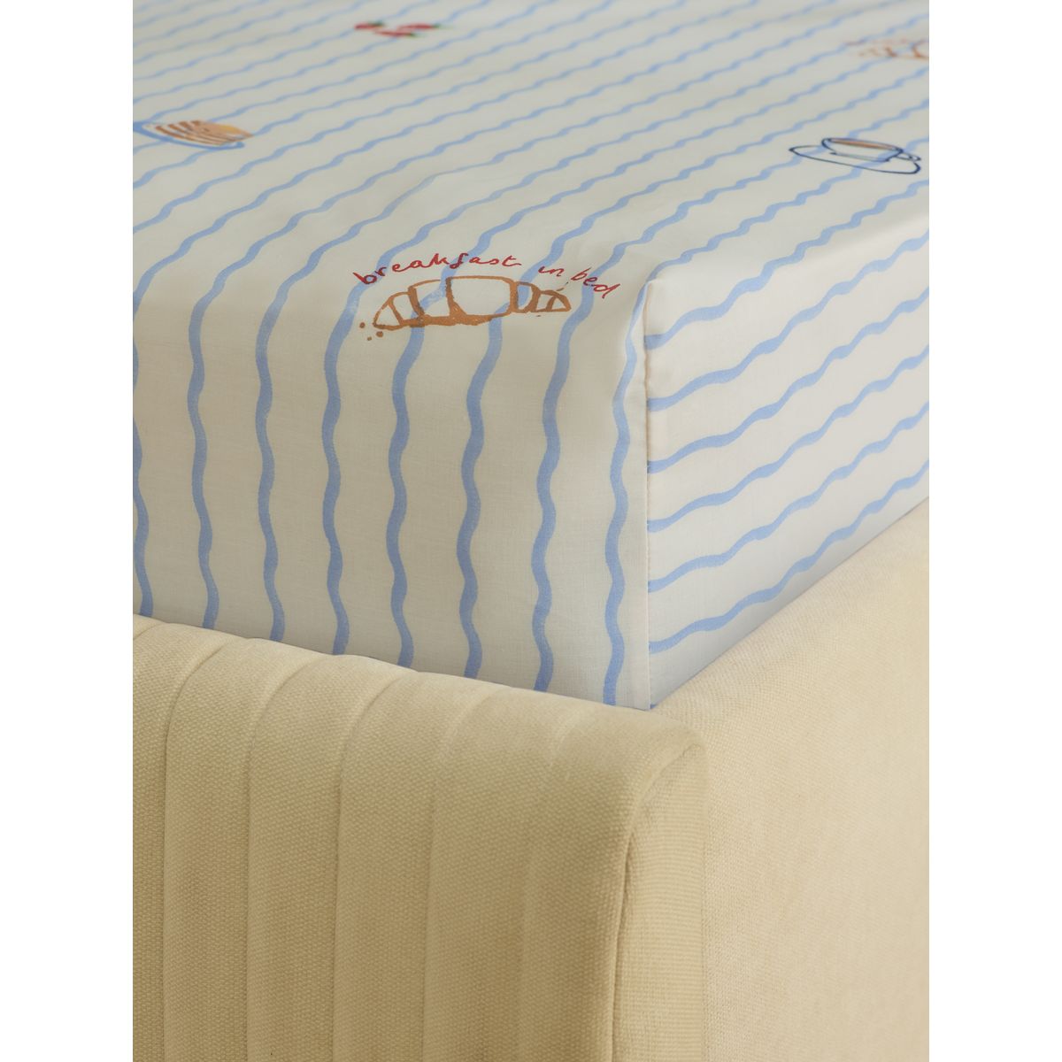 Parure drap-housse breakfast in bed naturel, NEXT