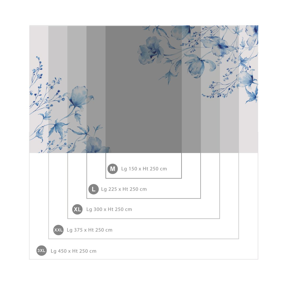 Papier peint panoramique Azulejos, Beige 150 x 250cm bleu, ACTE DECO
