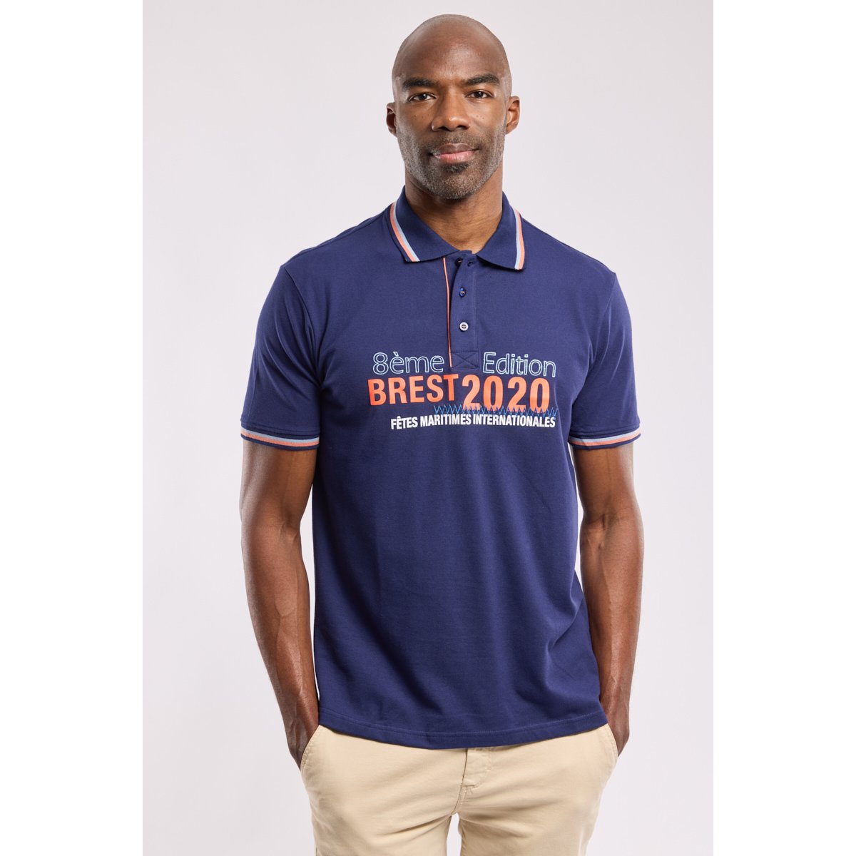 Polo Brest 2020 - maille piquée navy, ARMOR-LUX