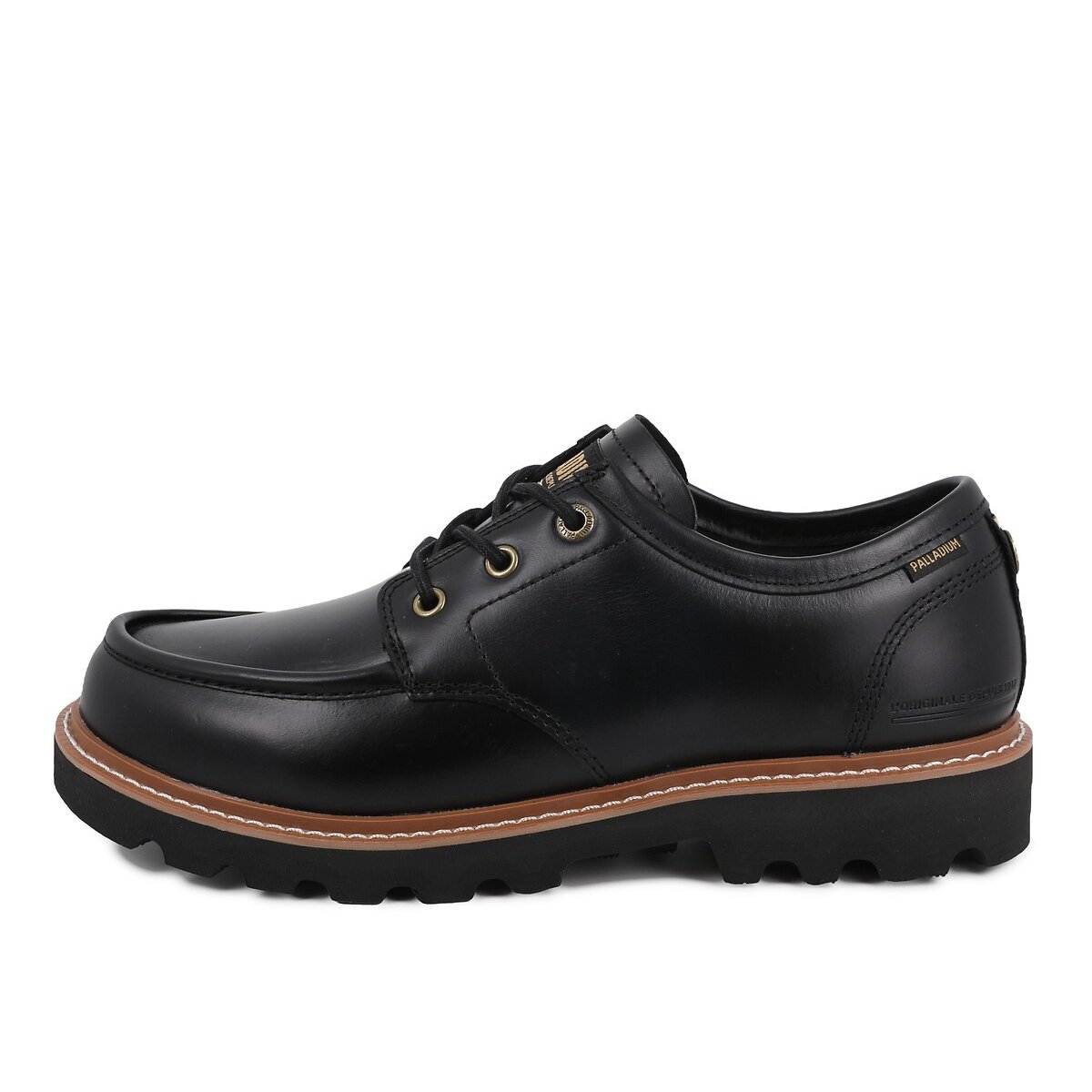 Moccassins à lacets en cuir, Trooperlite Loafer noir, PALLADIUM