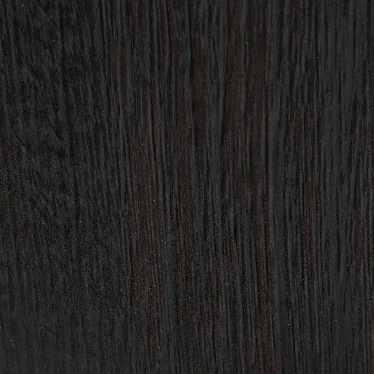 Table d’appoint 2 niveaux plateau effet bois HODIA noir, ATMOSPHERA
