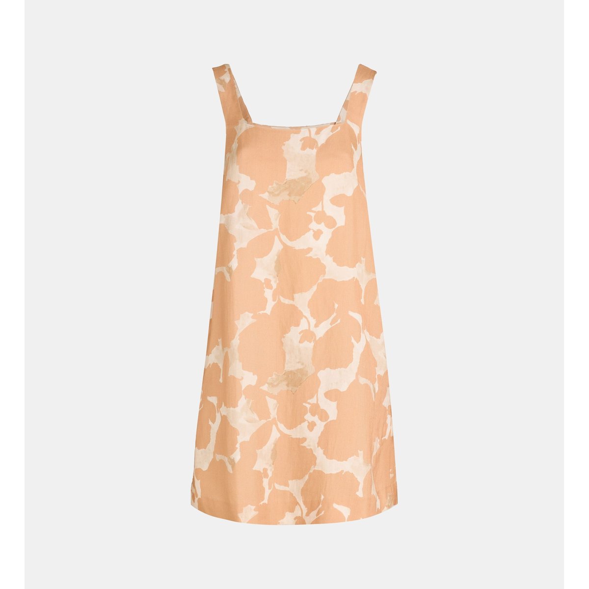 Robe courte droite eugenie flo à imprimé beige, GALERIES LAFAYETTE