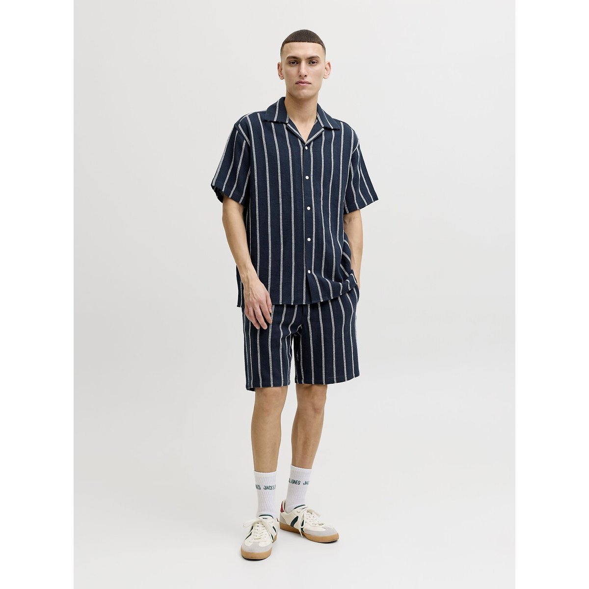 Short en maille à cordon marine, JACK & JONES