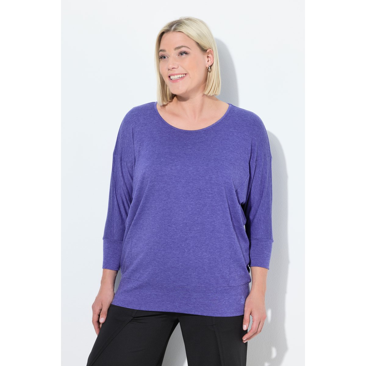T-shirt de sport oversize, encolure bateau myrtille, ULLA POPKEN
